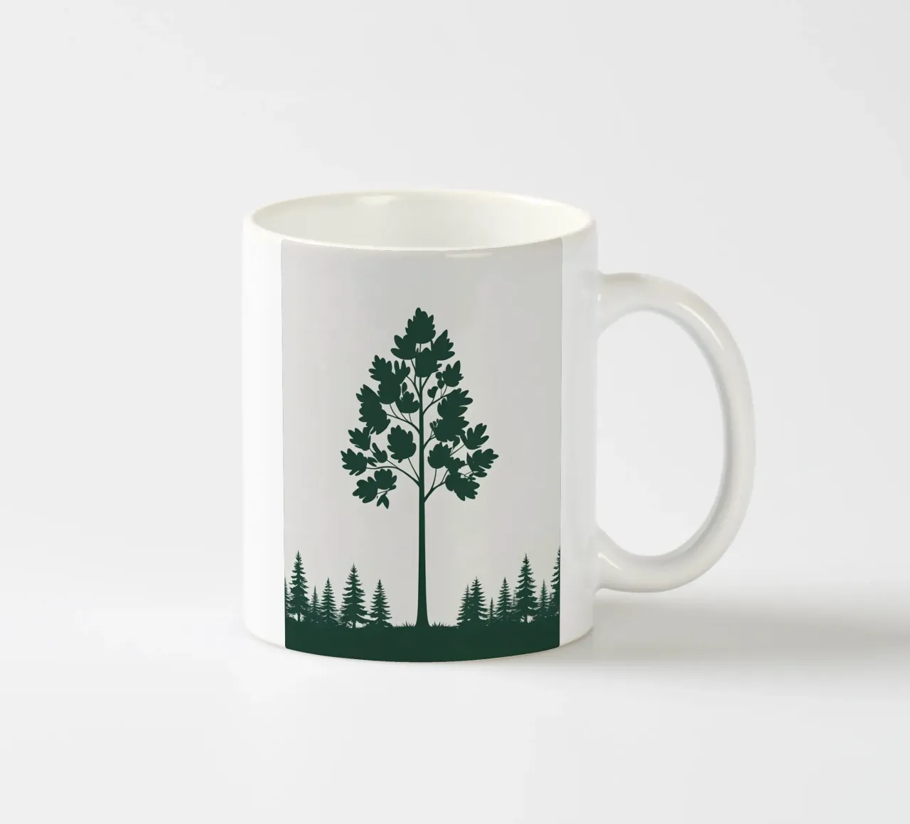 Silhouette di albero semplice tazza in ceramica da Botanical Gallery