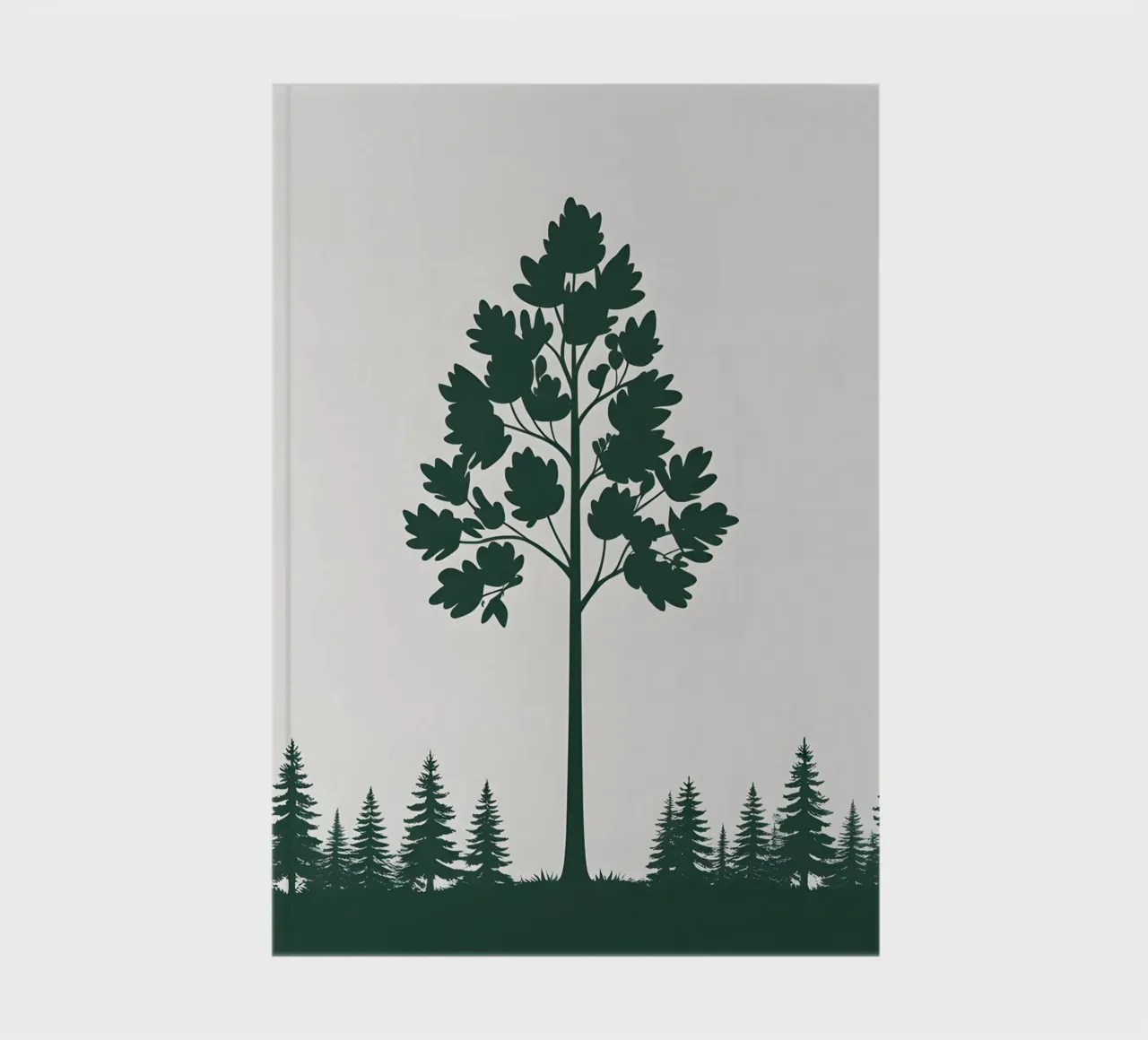 Silhouette di albero semplice diario da Botanical Gallery