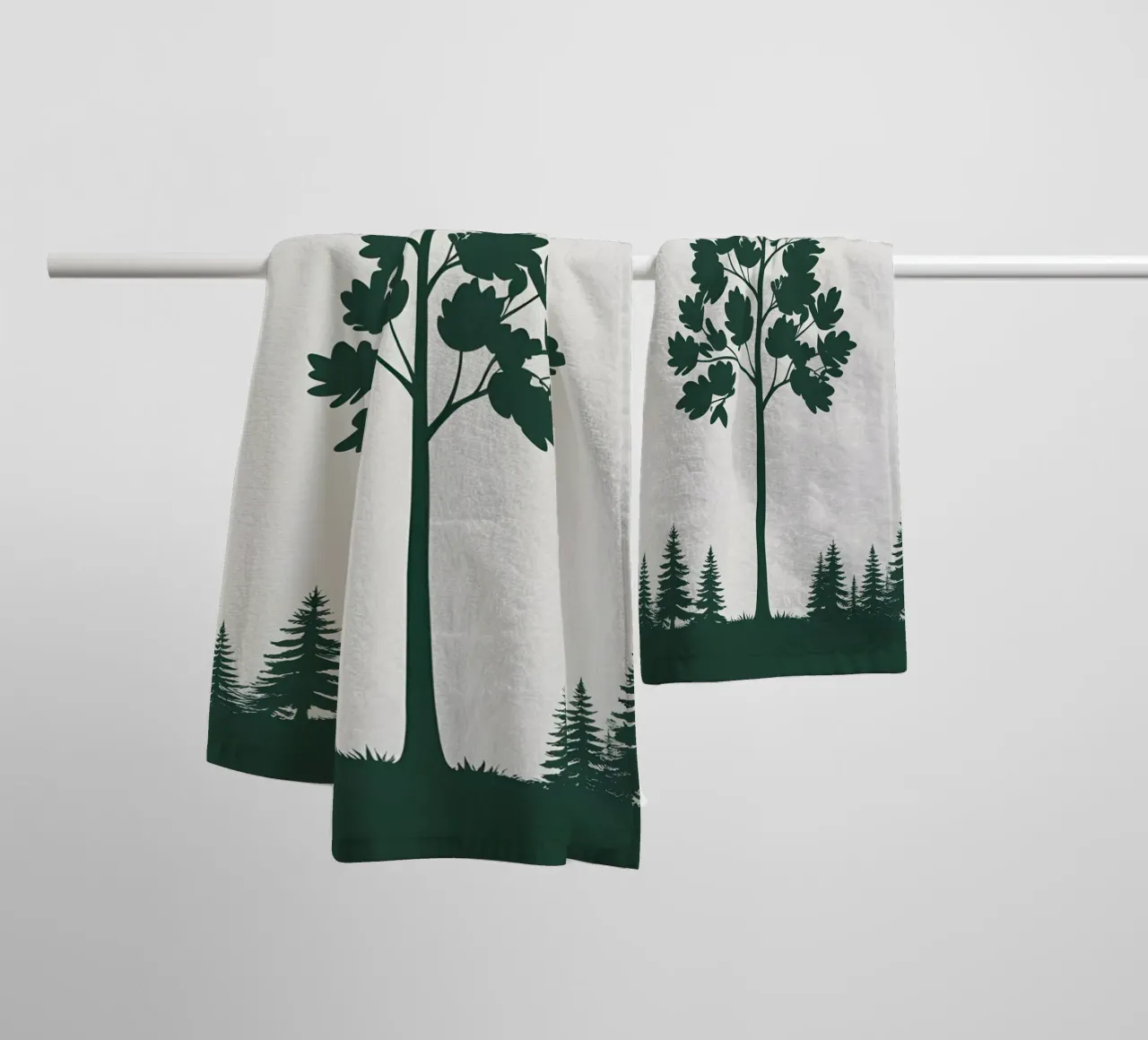 Silhouette di albero semplice asciugamano da bagno da Botanical Gallery