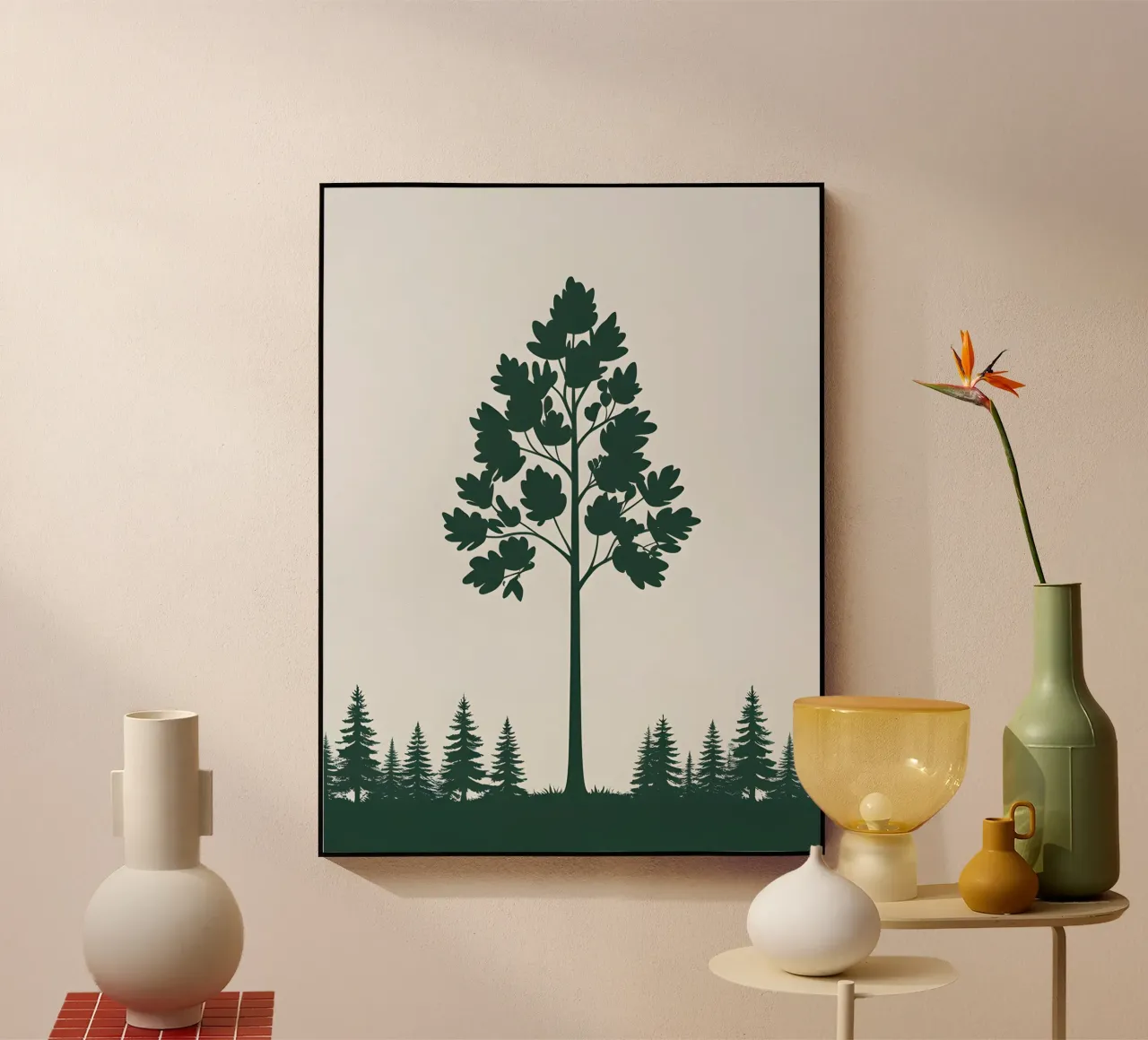 Silhouette di albero semplice plexiglass da Botanical Gallery
