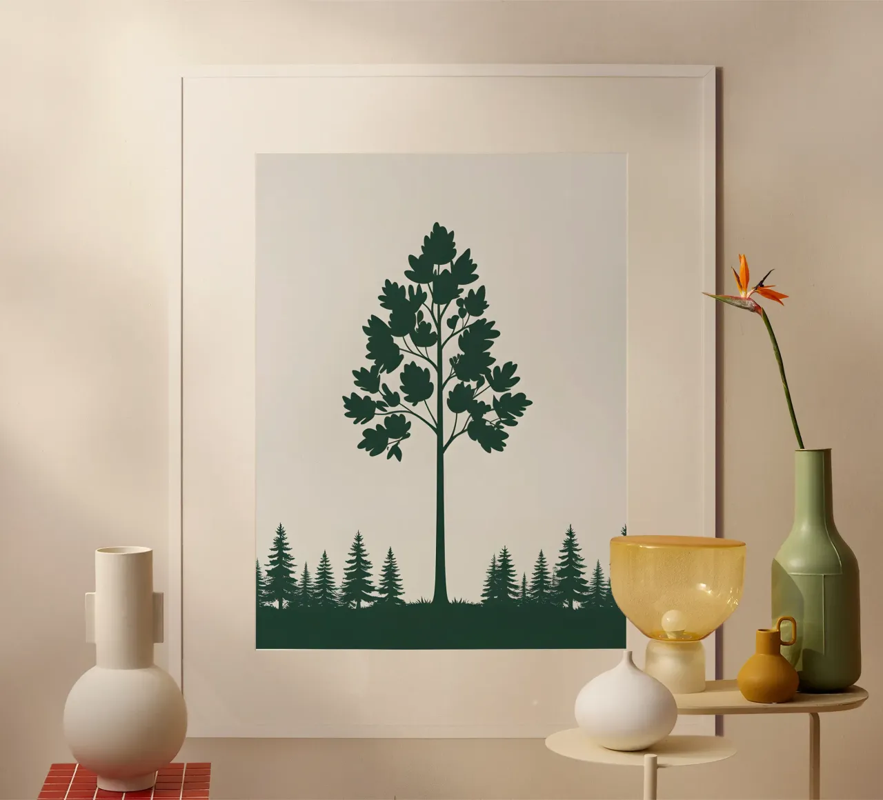 Silhouette di albero semplice poster da The Green Room
