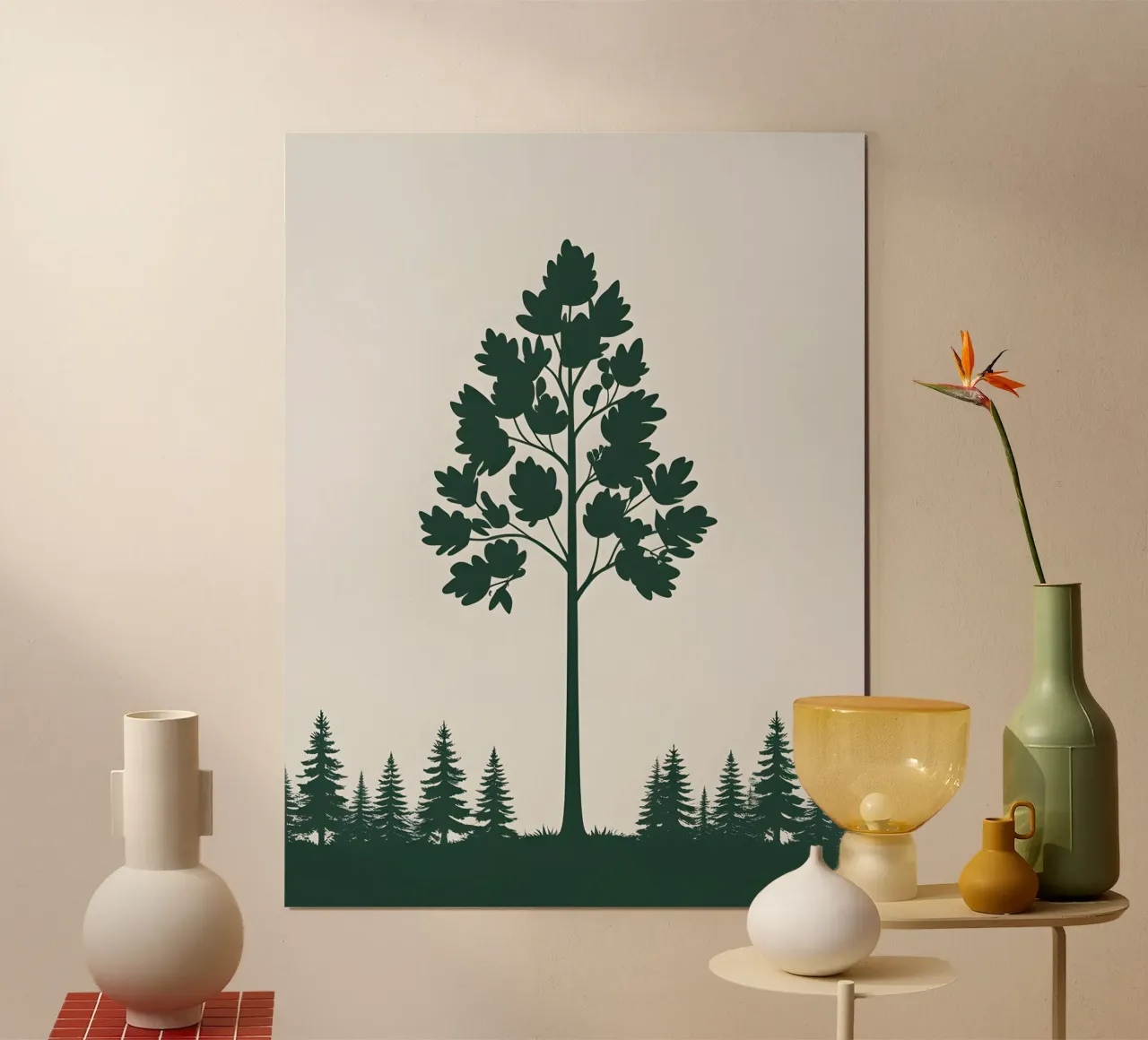 Silhouette di albero semplice poster da The Green Room