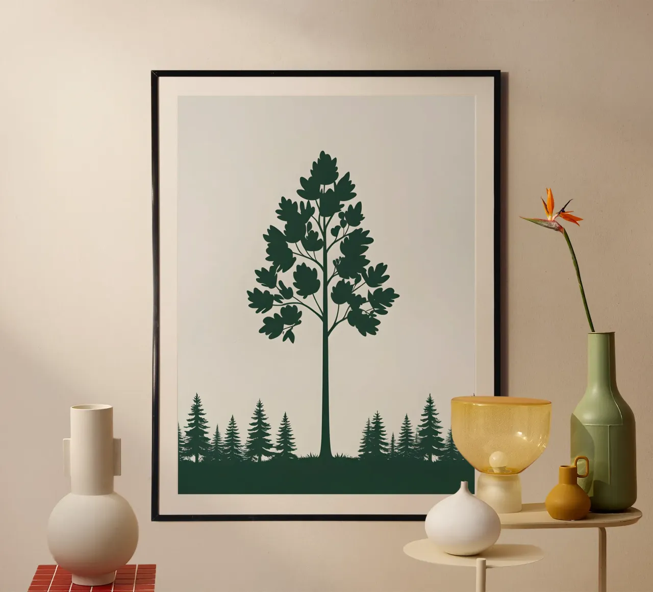 Silhouette di albero semplice poster da The Green Room