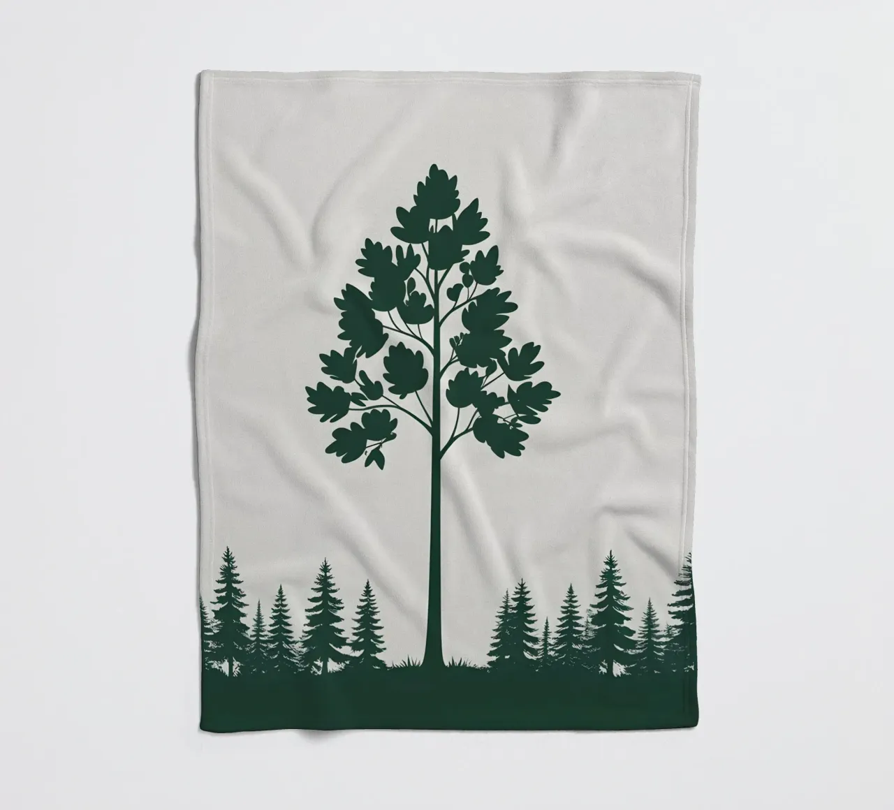 Silhouette di albero semplice coperta in pile da Botanical Gallery