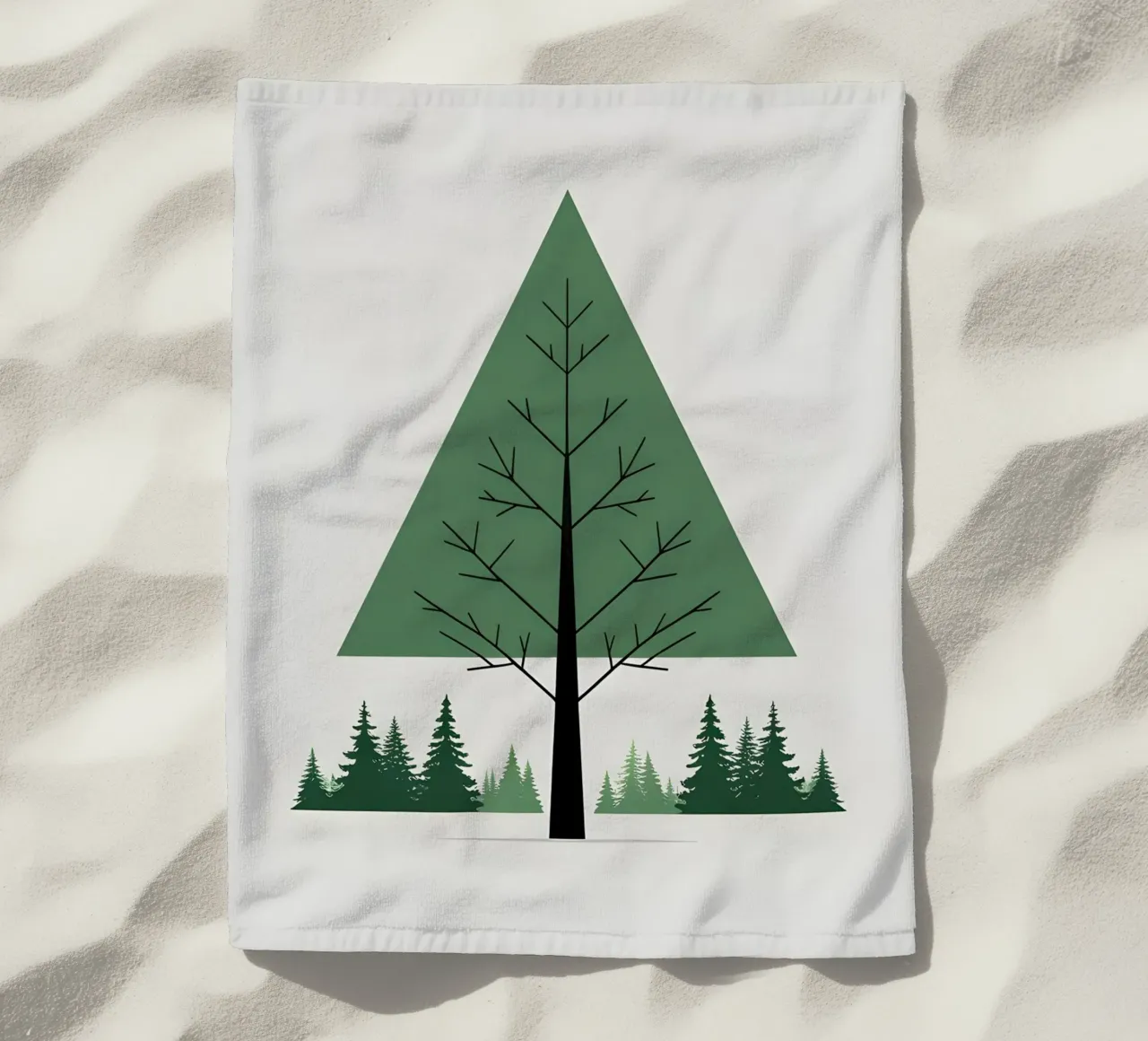Pine Tree Triangle beach towel by Botanical Gallery