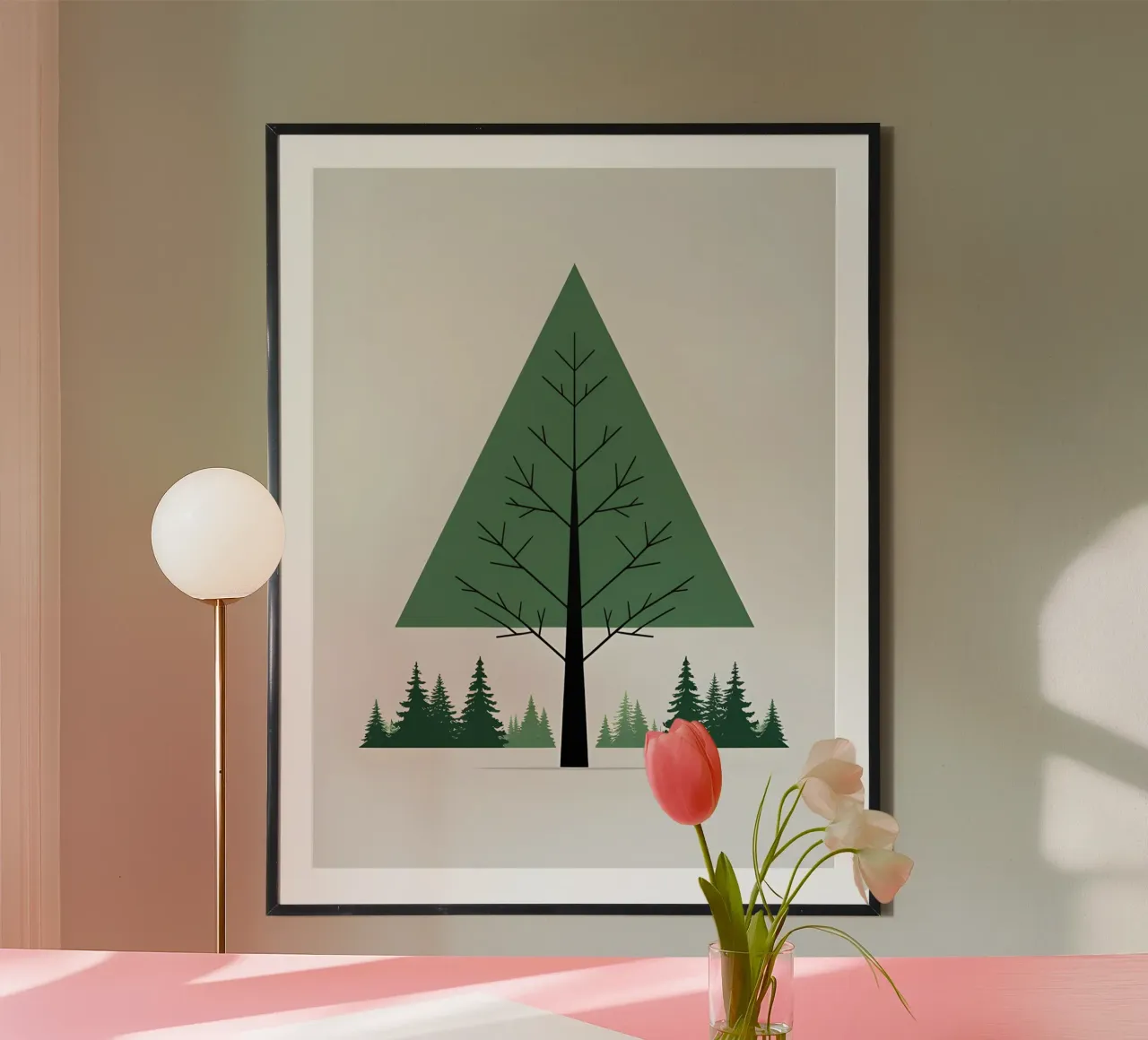 Pine Tree Triangle poster by The Green Room