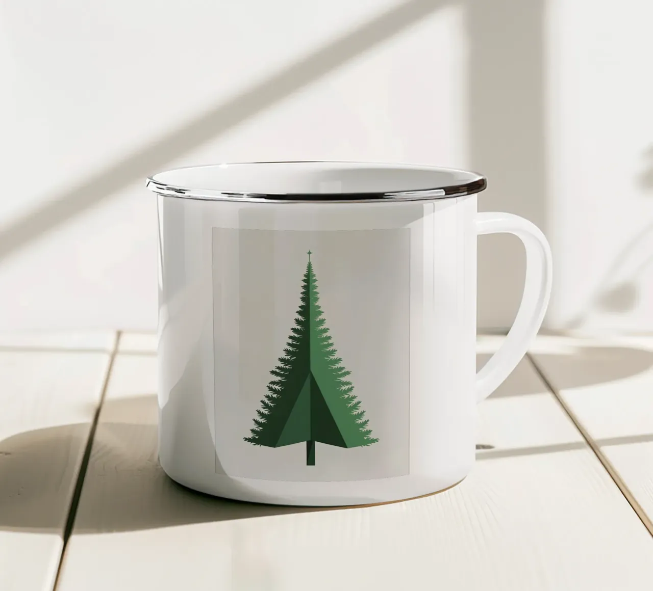 Triangolo del pino tazza in smalto da Botanical Gallery