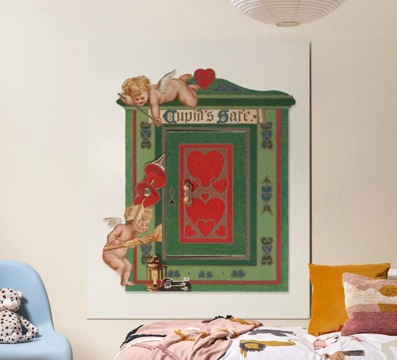 Cupids with safe and money carta hahnemühle da vintageshop