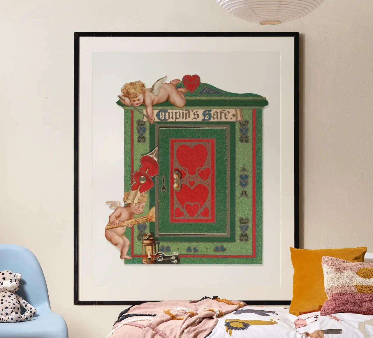 Cupids with safe and money carta hahnemühle da vintageshop