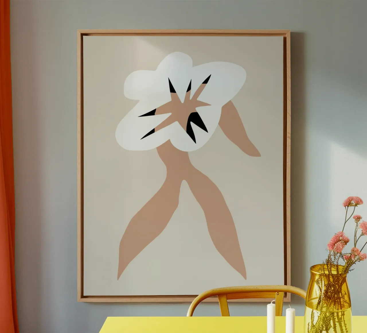Bloem model 05 canvas met Baklijst van Little Dean