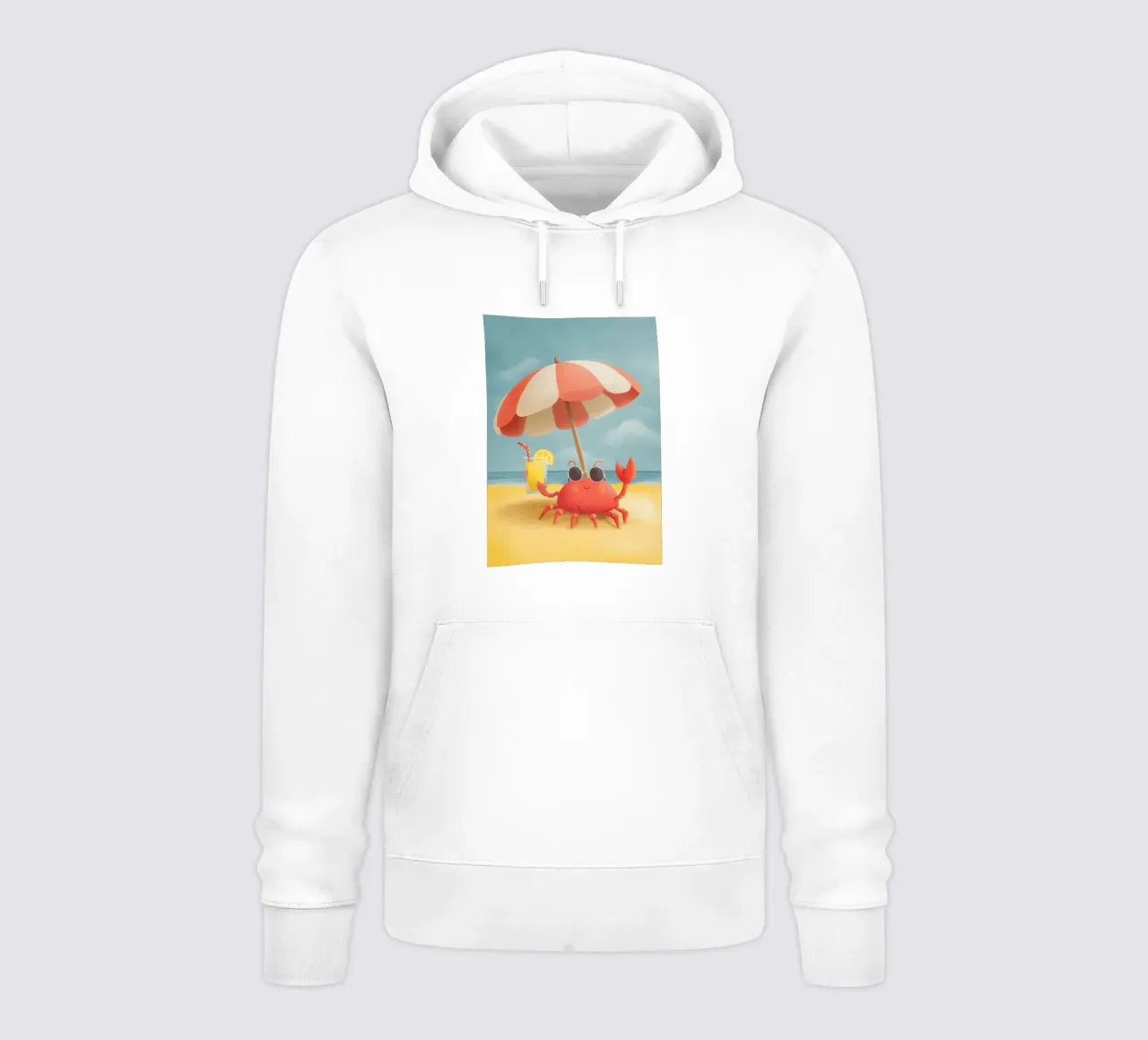 Cool Crab at the Beach felpa con cappuccio da Kiara