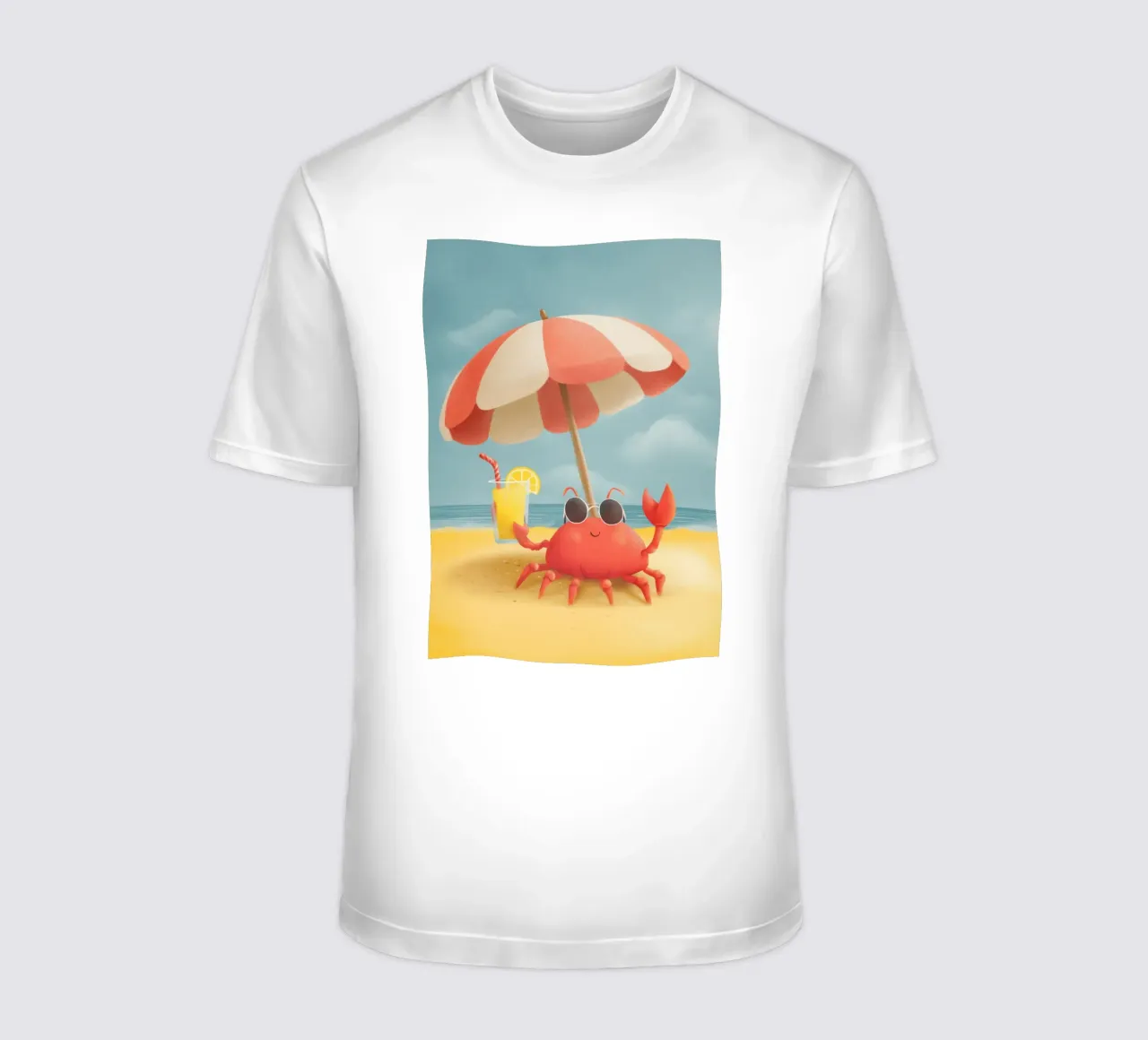 Cool Crab at the Beach t-shirt da Kiara