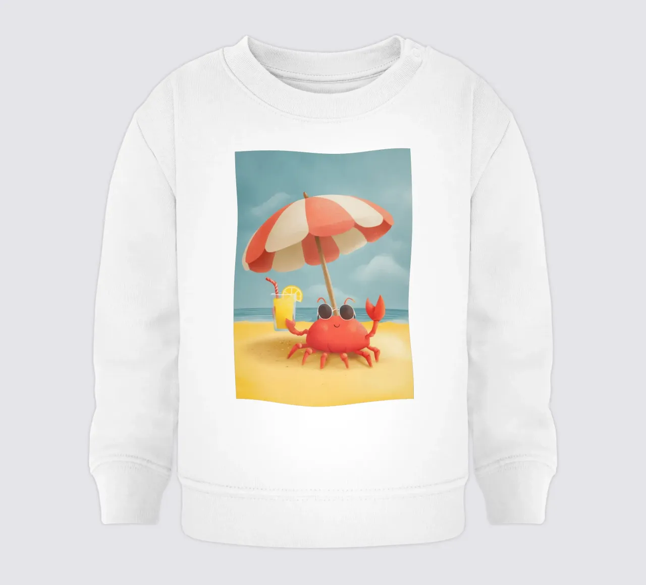 Cool Crab at the Beach felpa neonato da Kiara