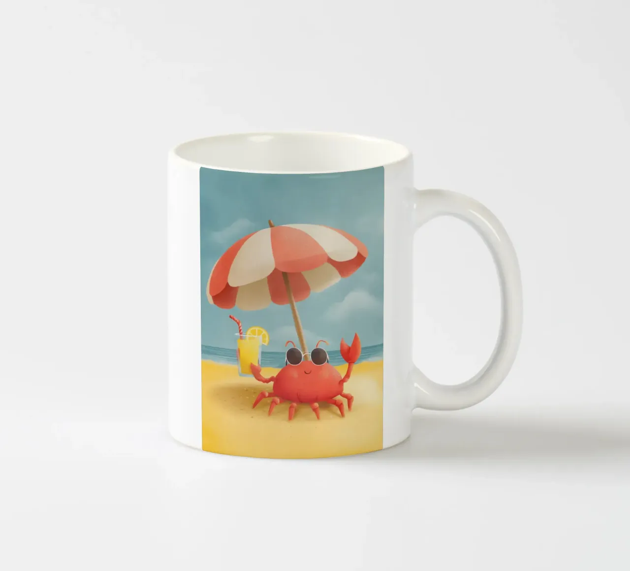 Cool Crab at the Beach tazza in ceramica da Kiara