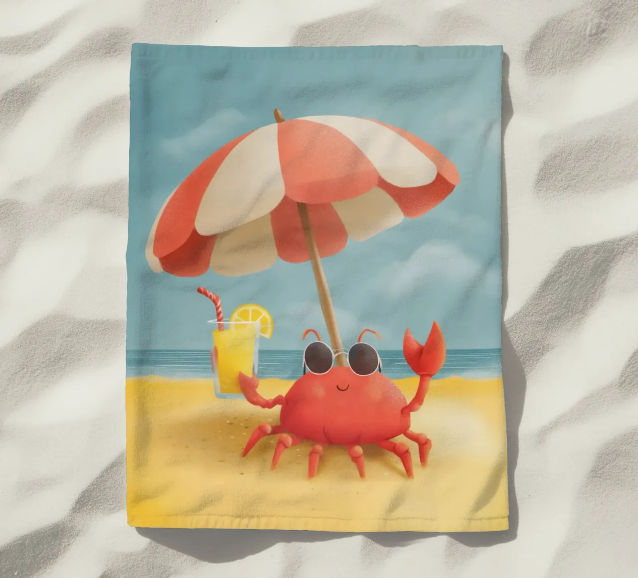 Cool Crab at the Beach telo mare da Kiara