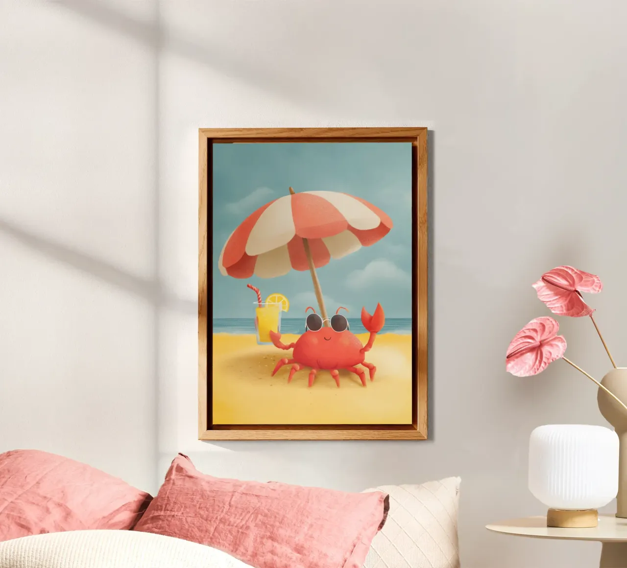 Cool Crab at the Beach alluminio dibond da Kiara
