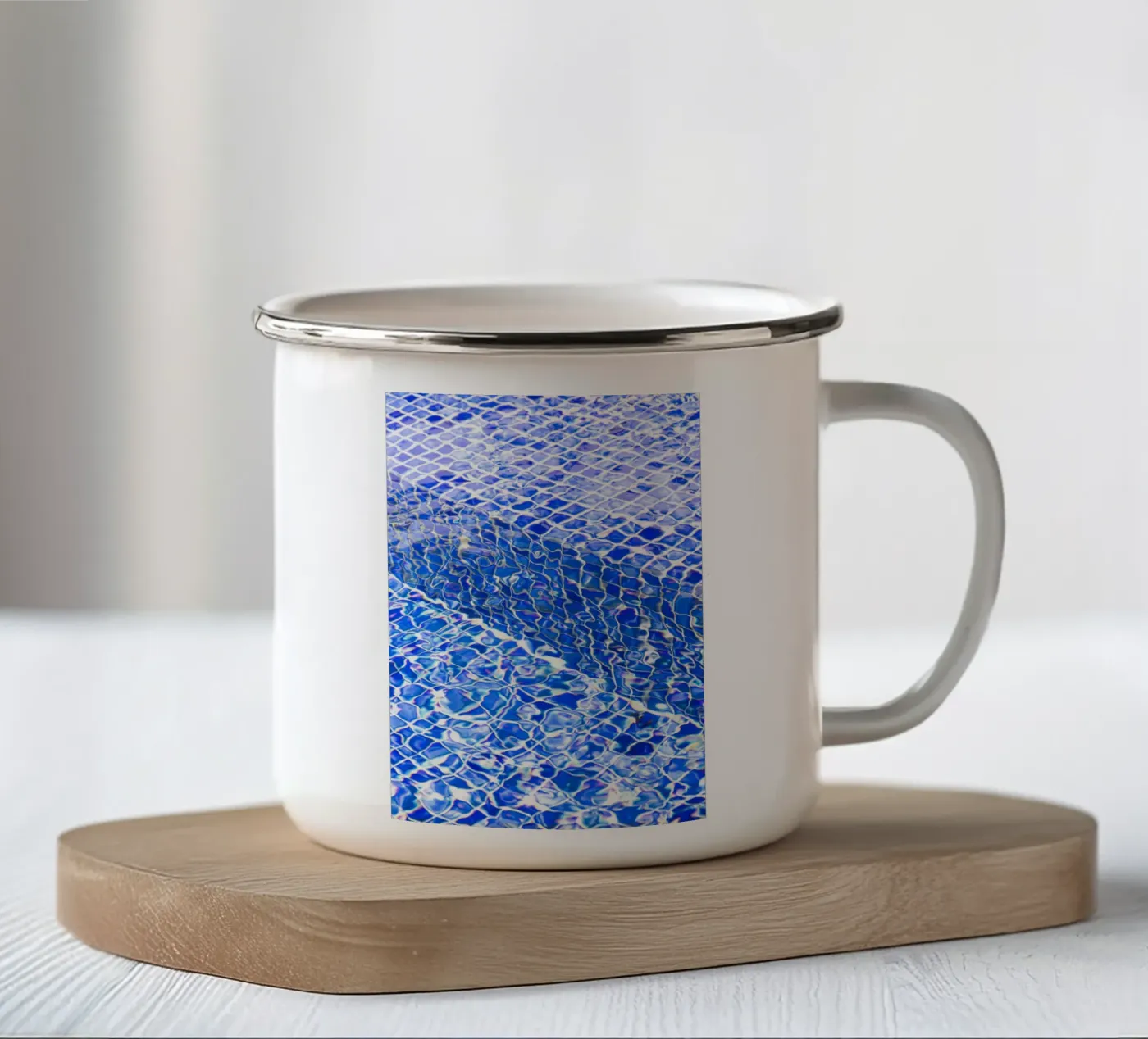 Pool enamel mug by rafael campezato