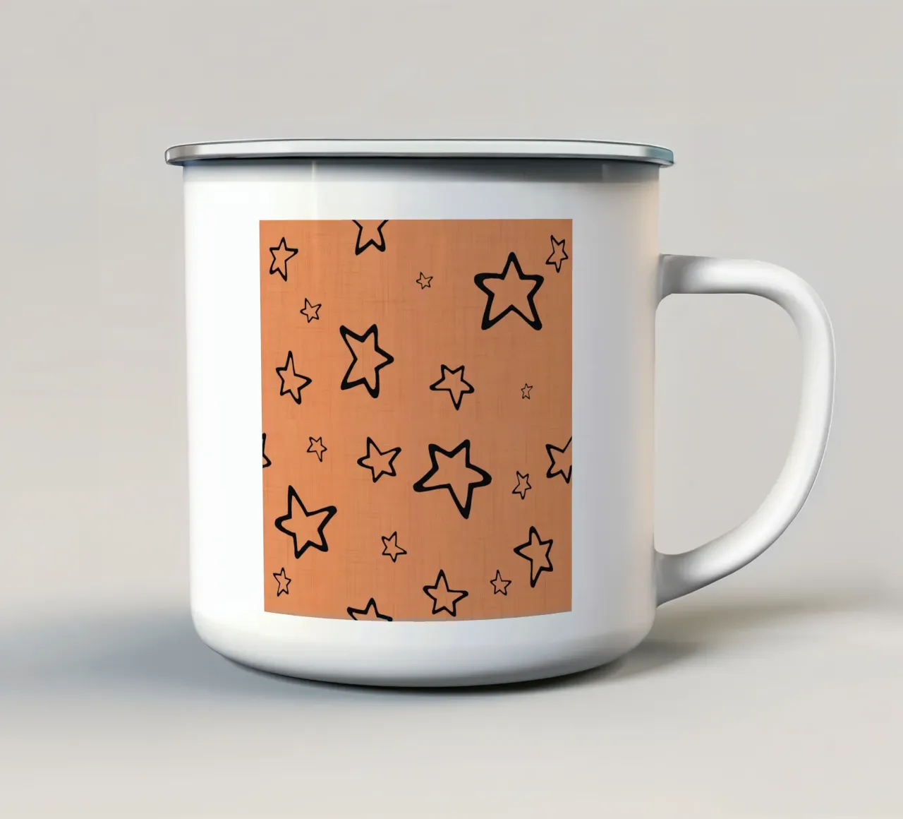Peach Star Scatter - Modello gotico punk per Halloween tazza in smalto da susanacosta