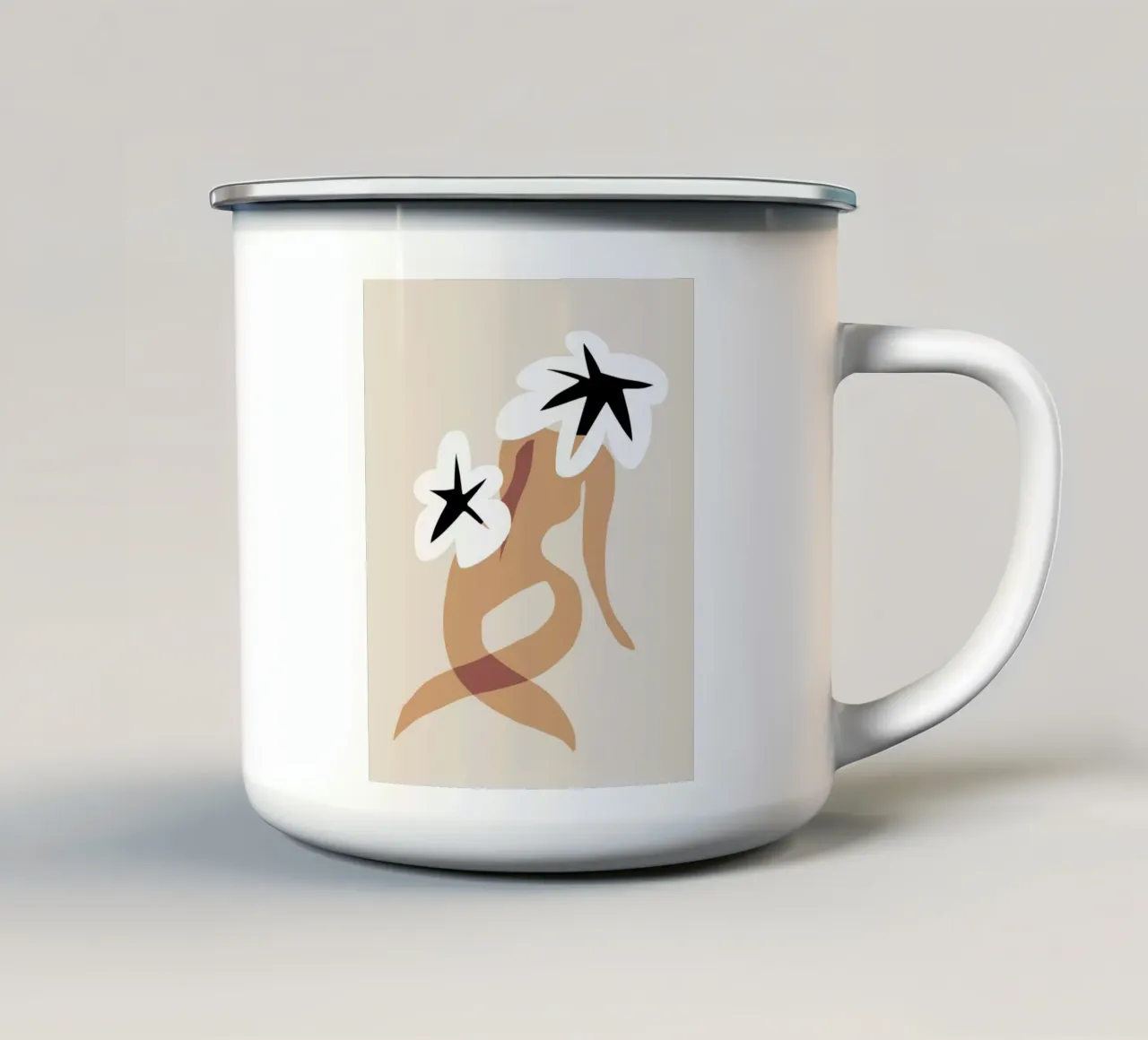 Modello floreale 06 tazza in smalto da Little Dean