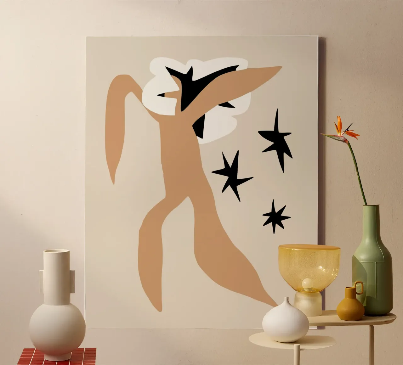 Bloem model 07 canvas met Baklijst van Little Dean