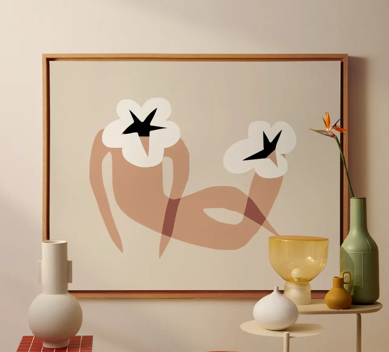Bloem model 09 canvas met Baklijst van Little Dean