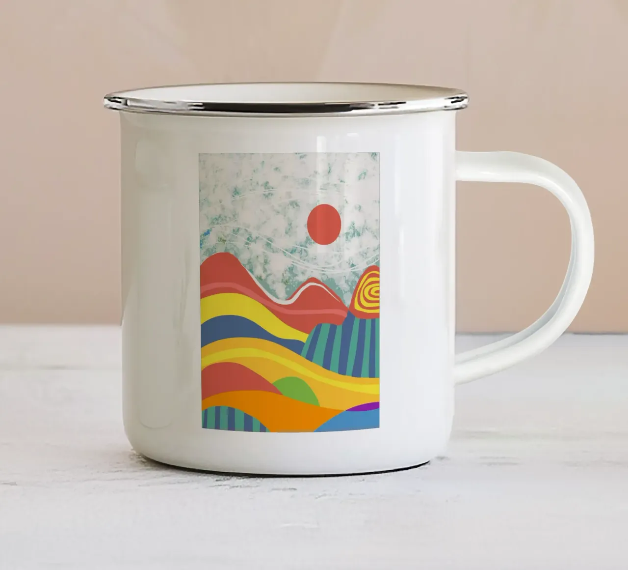 Colorlandia tazza in smalto da Little Dean