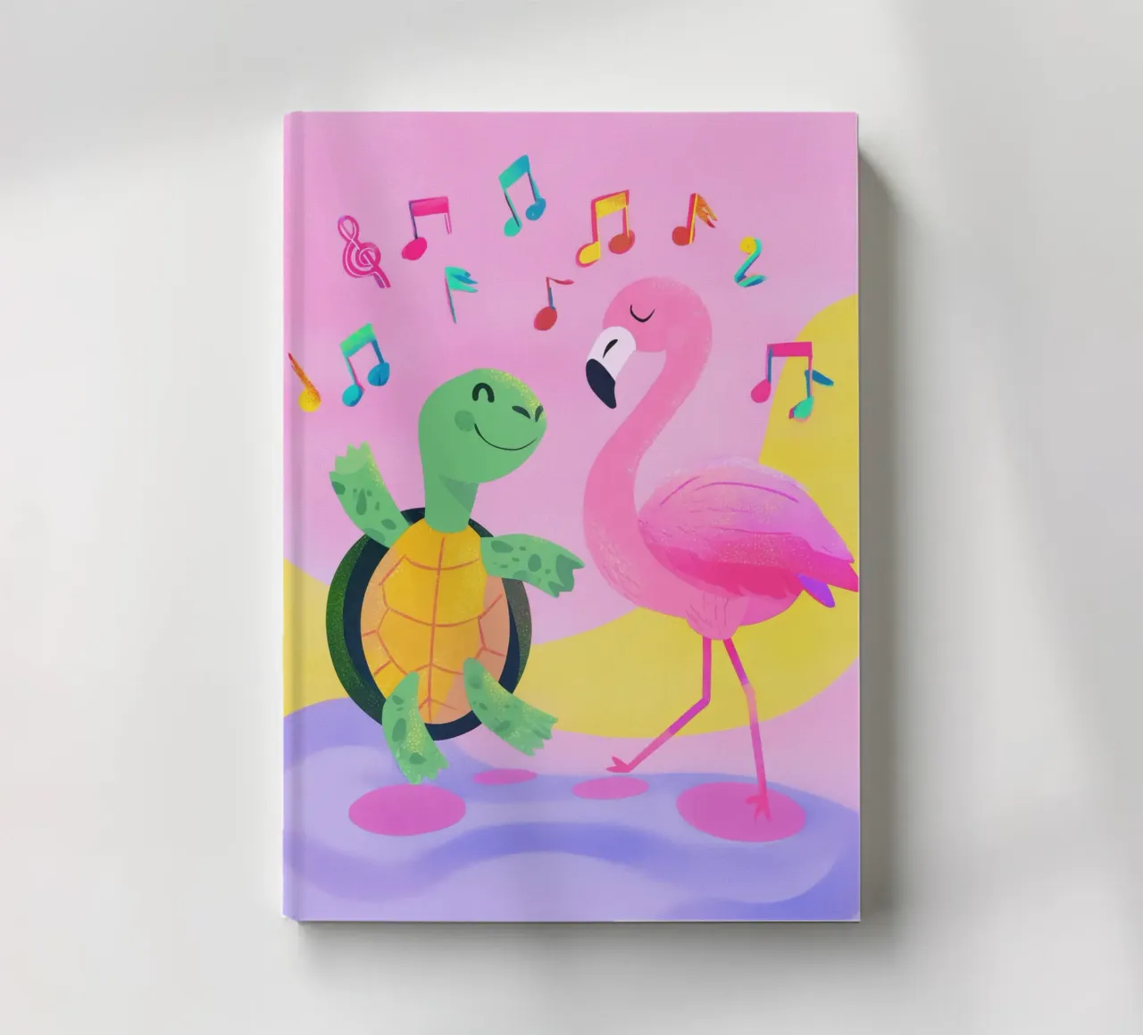 Dancing Turtle & Flamingo notebook by Kiara