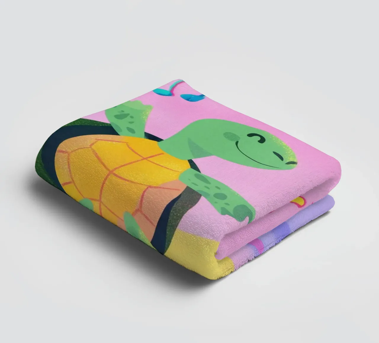 Dancing Turtle & Flamingo asciugamano da bagno da Kiara