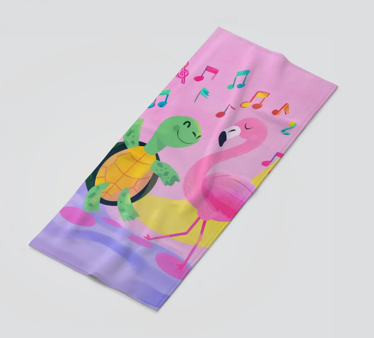 Dancing Turtle & Flamingo telo mare da Kiara