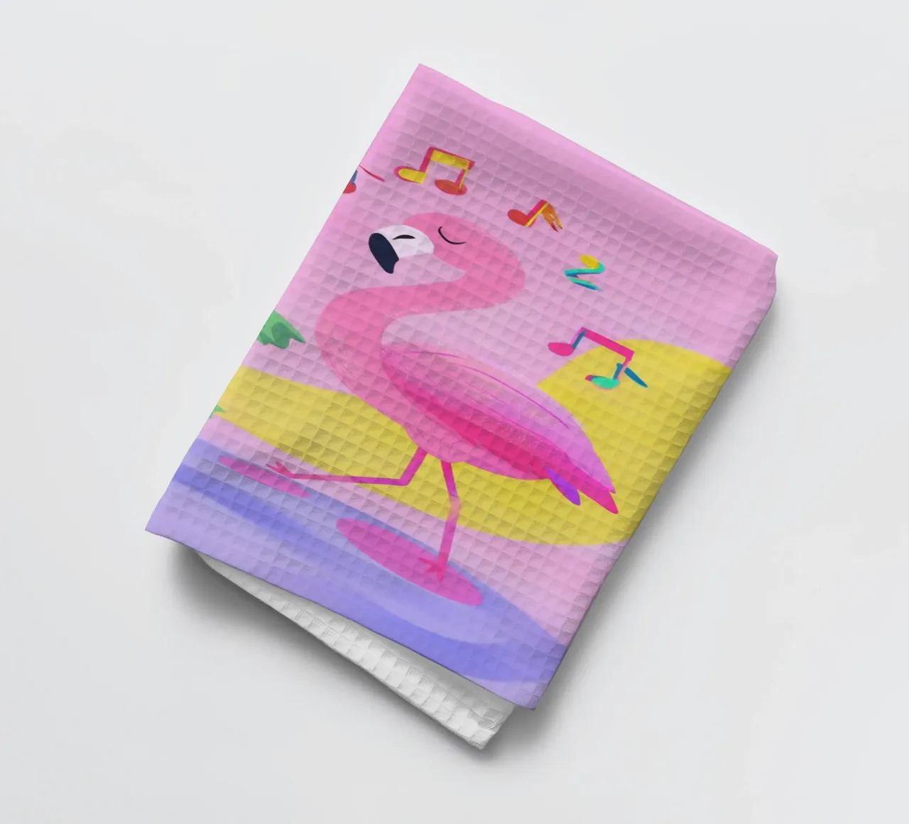 Dancing Turtle & Flamingo canovaccio da cucina da Kiara