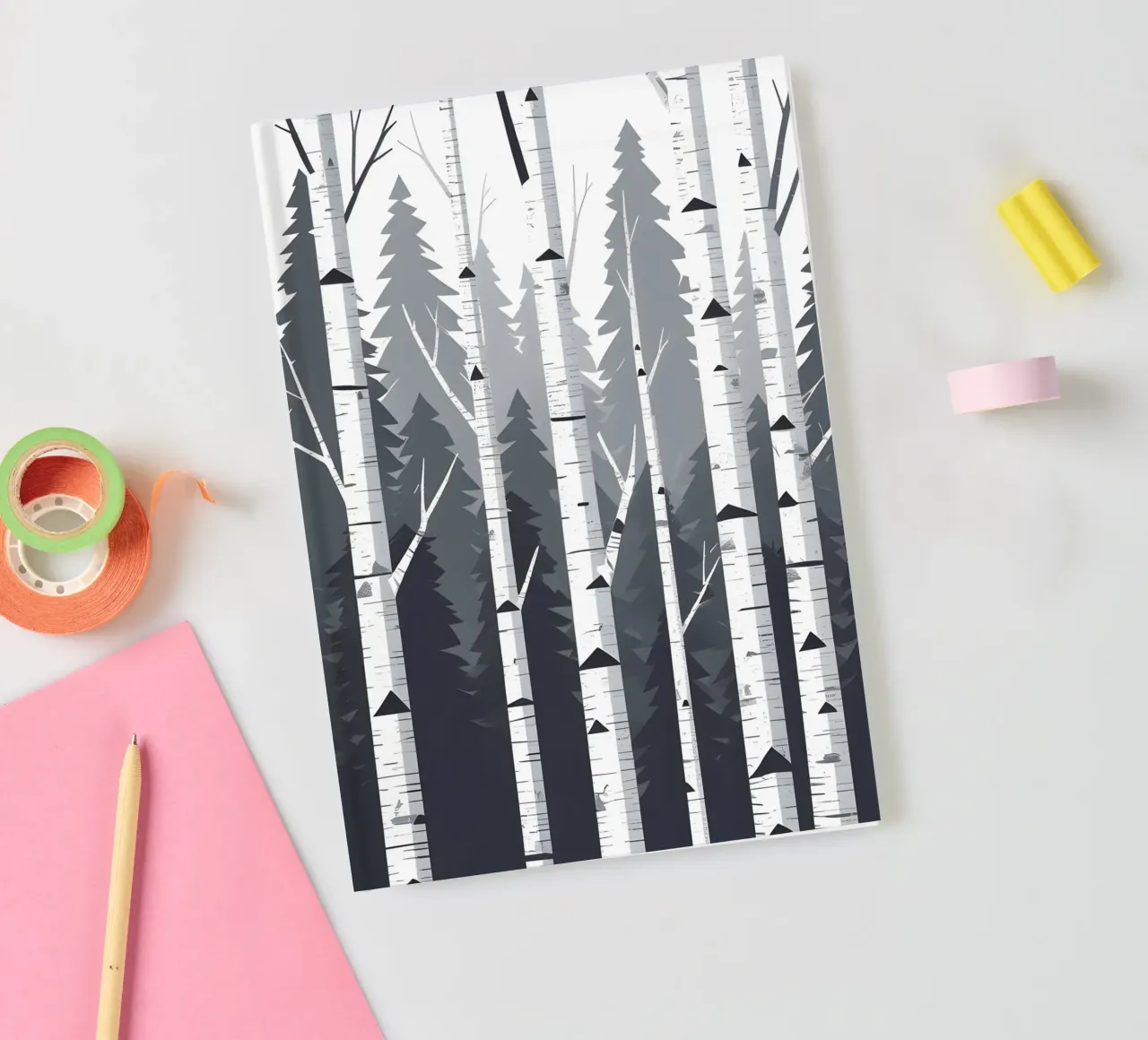 Birch Tree Trunks notebook by Botanical Gallery