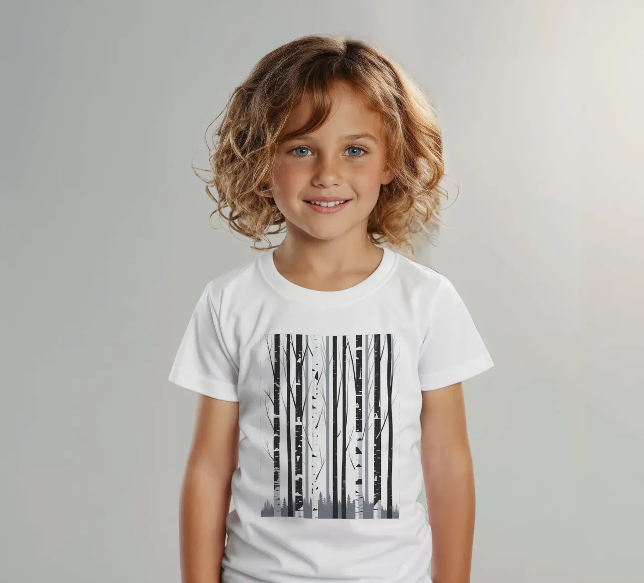 Tronchi di betulla t-shirt bambini da Botanical Gallery
