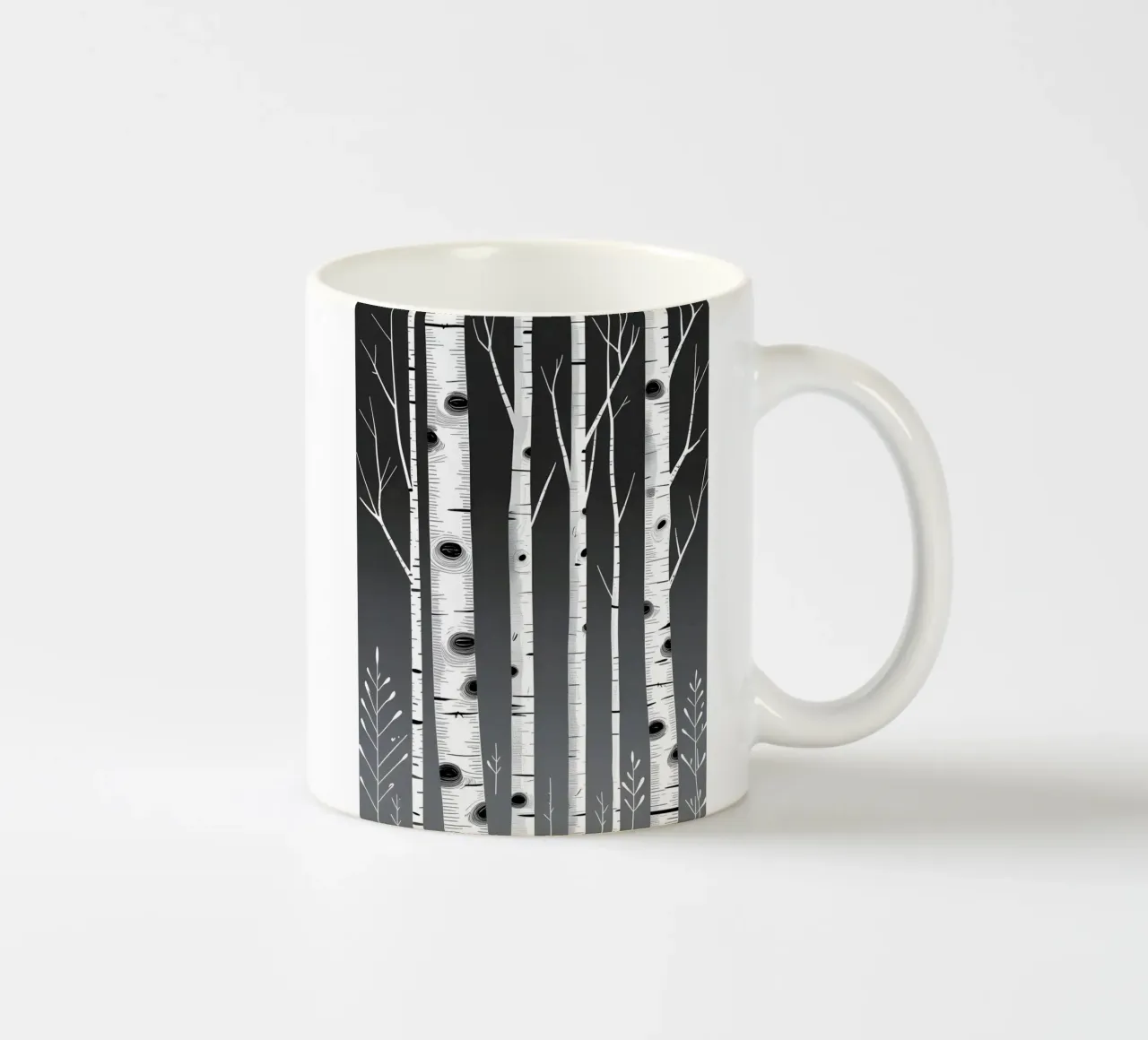 Tronchi di betulla tazza in ceramica da Botanical Gallery