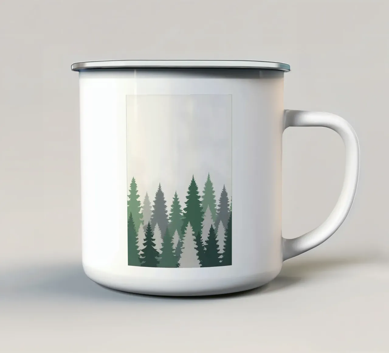 Foresta astratta tazza in smalto da Botanical Gallery