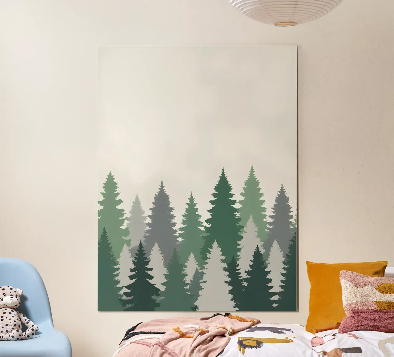 Foresta astratta poster con telaio in plastica da The Green Room