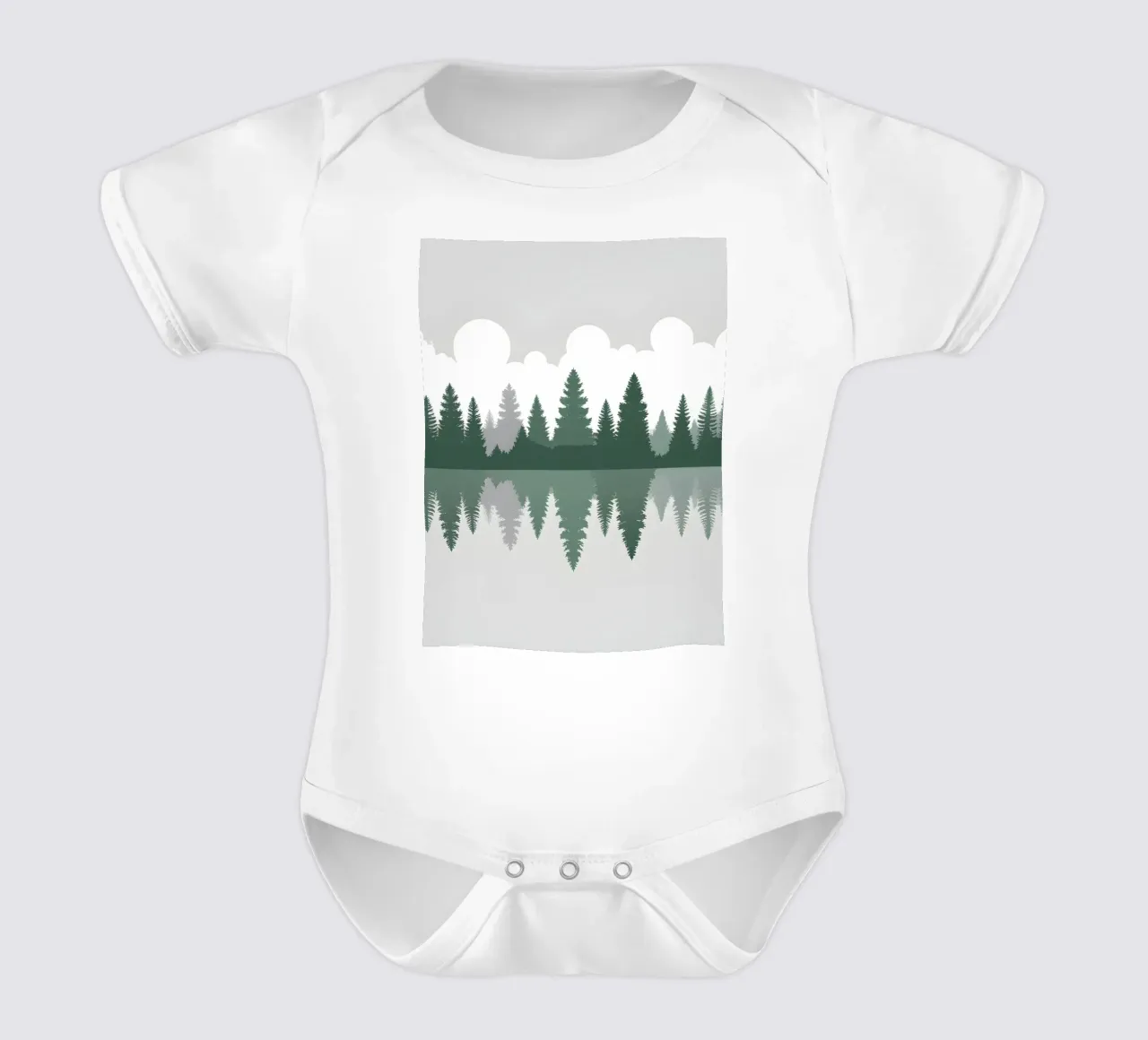 Foresta astratta body neonato maniche corte da Botanical Gallery