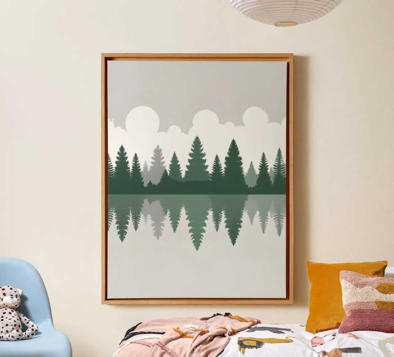 Foresta astratta tela con Cornice a cassetta da The Green Room