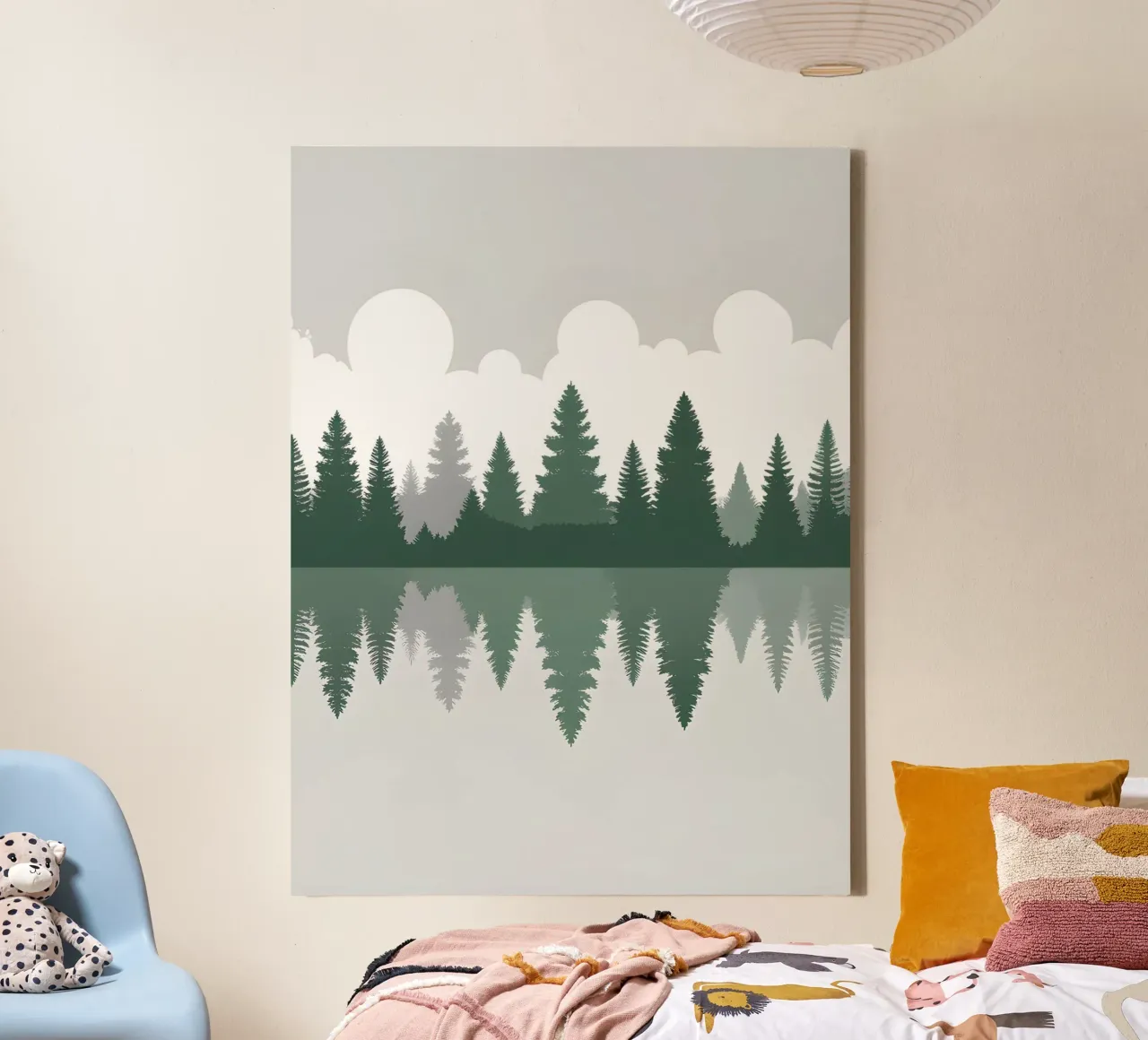 Foresta astratta tela con Cornice a cassetta da The Green Room
