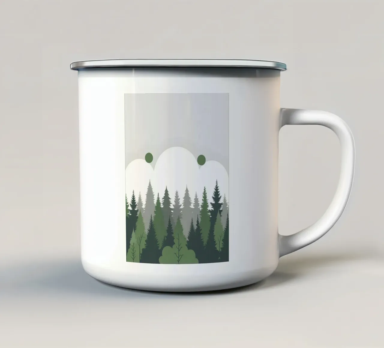 Foresta astratta tazza in smalto da Botanical Gallery