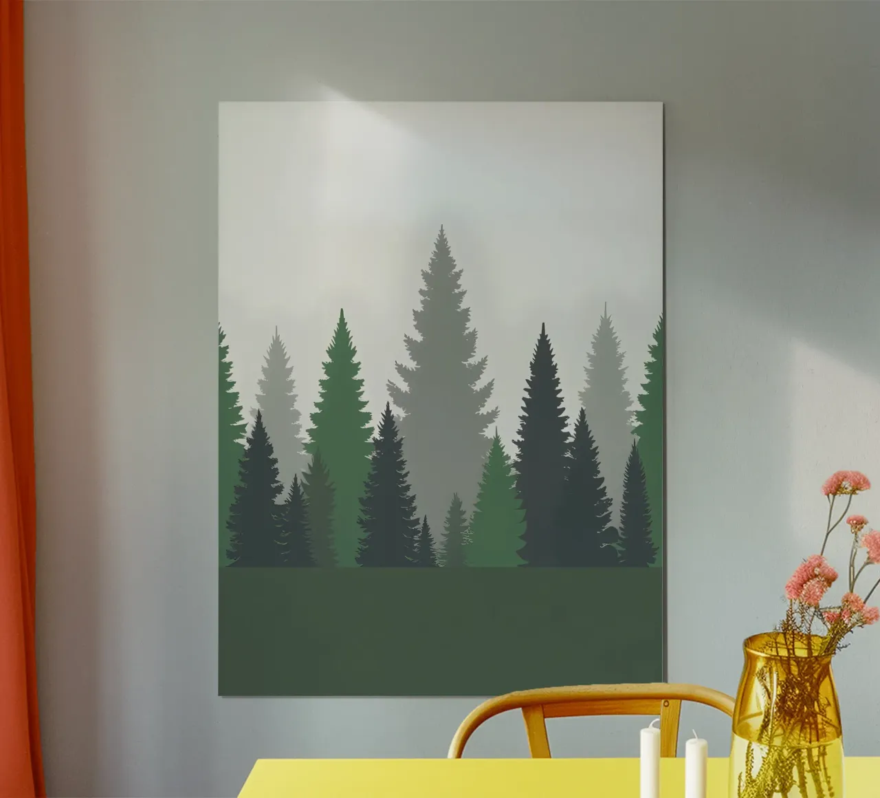 Foresta astratta poster con telaio in plastica da The Green Room