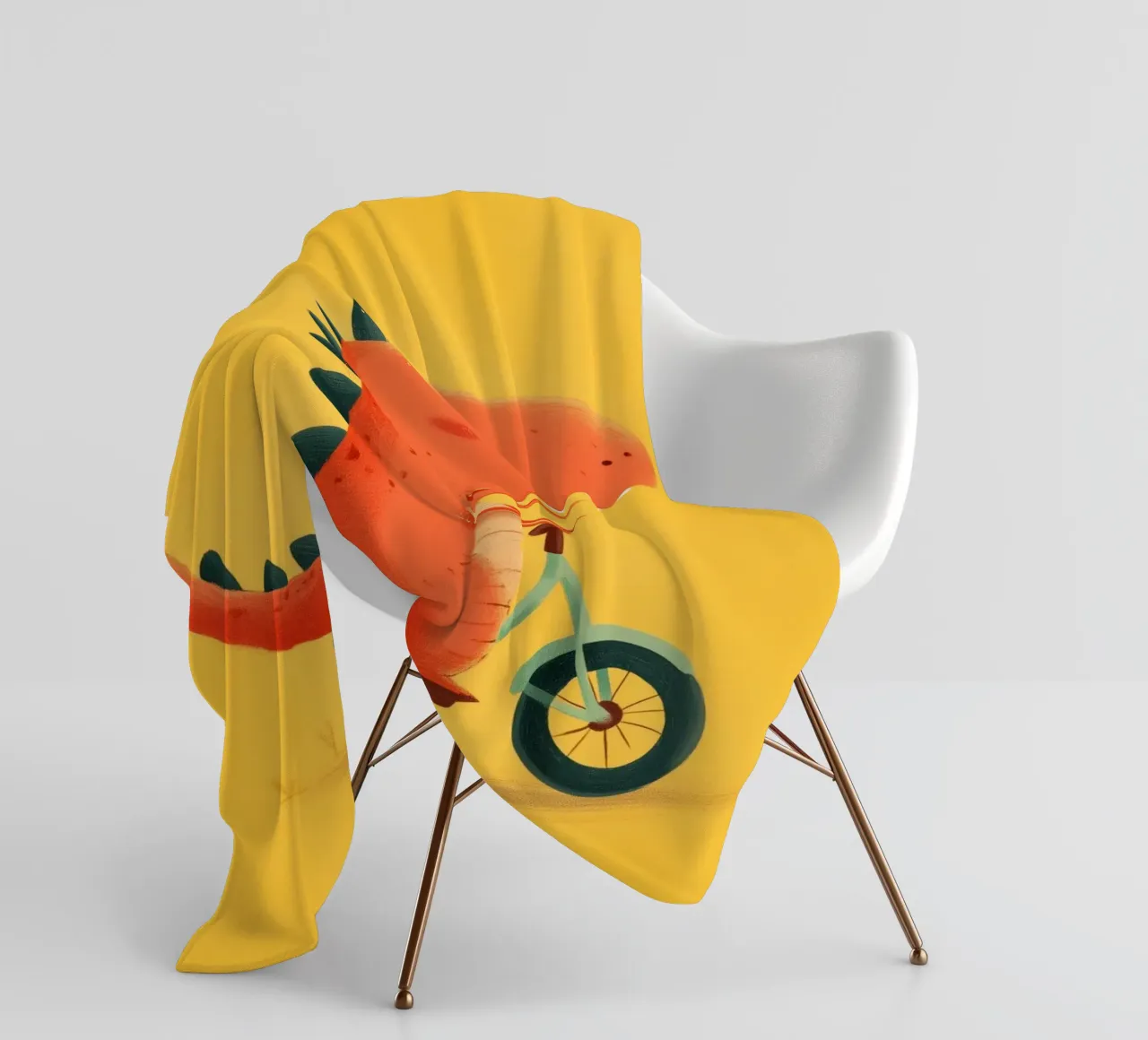 Dino on Wheels coperta in pile da Kiara