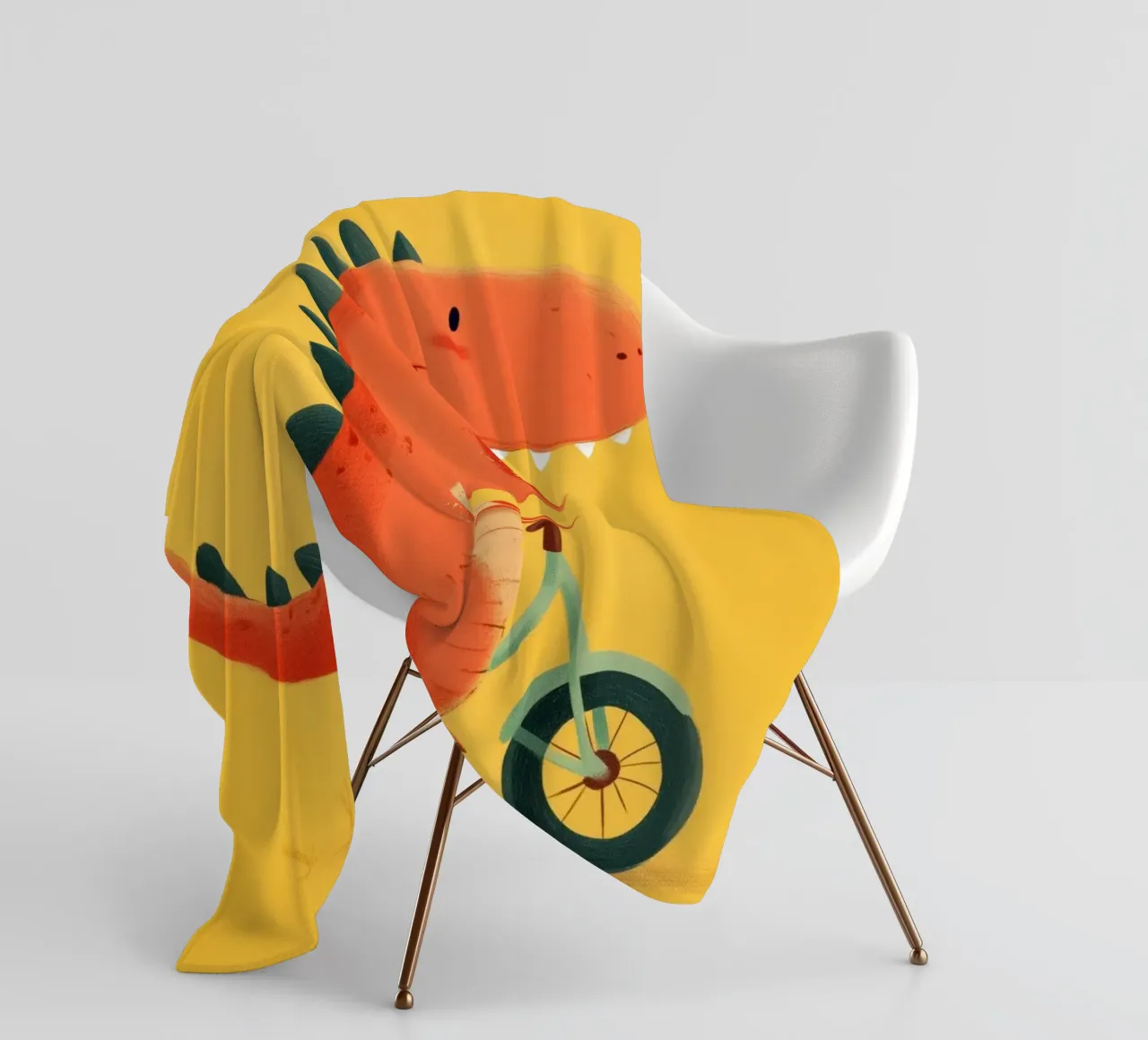 Dino on Wheels coperta in pile da Kiara