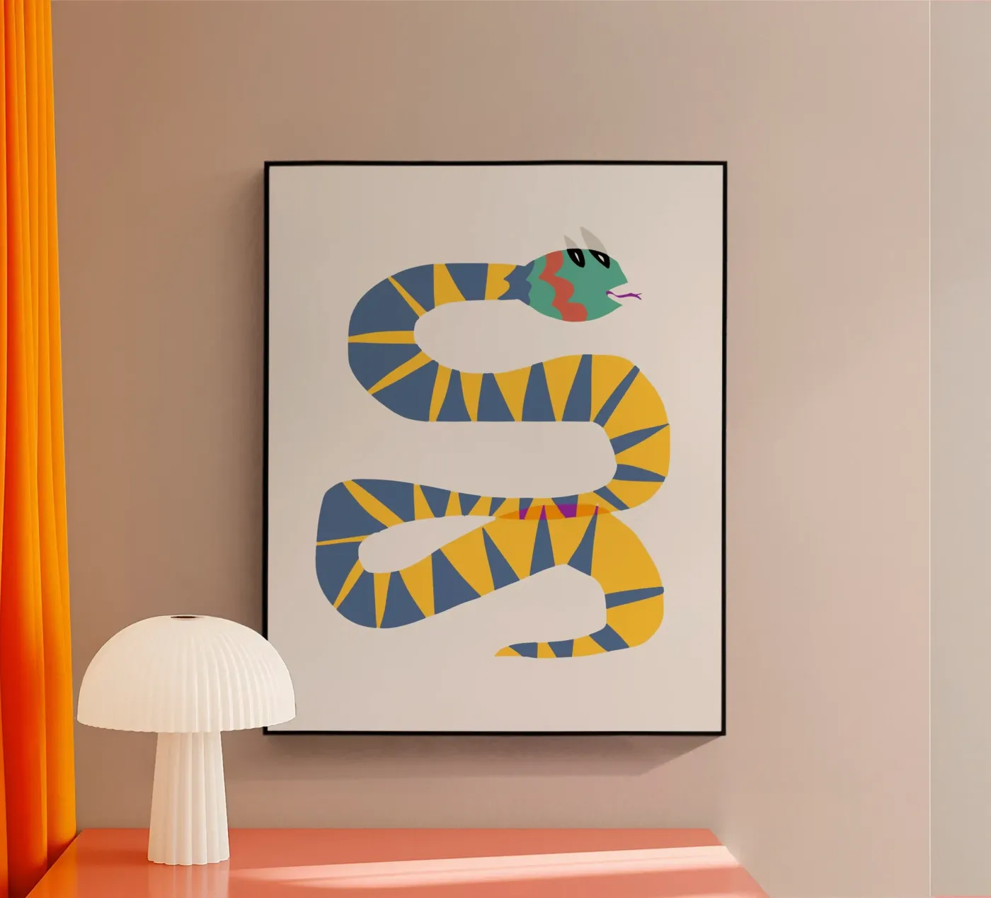 Funky snake acrylic glass by Little Dean