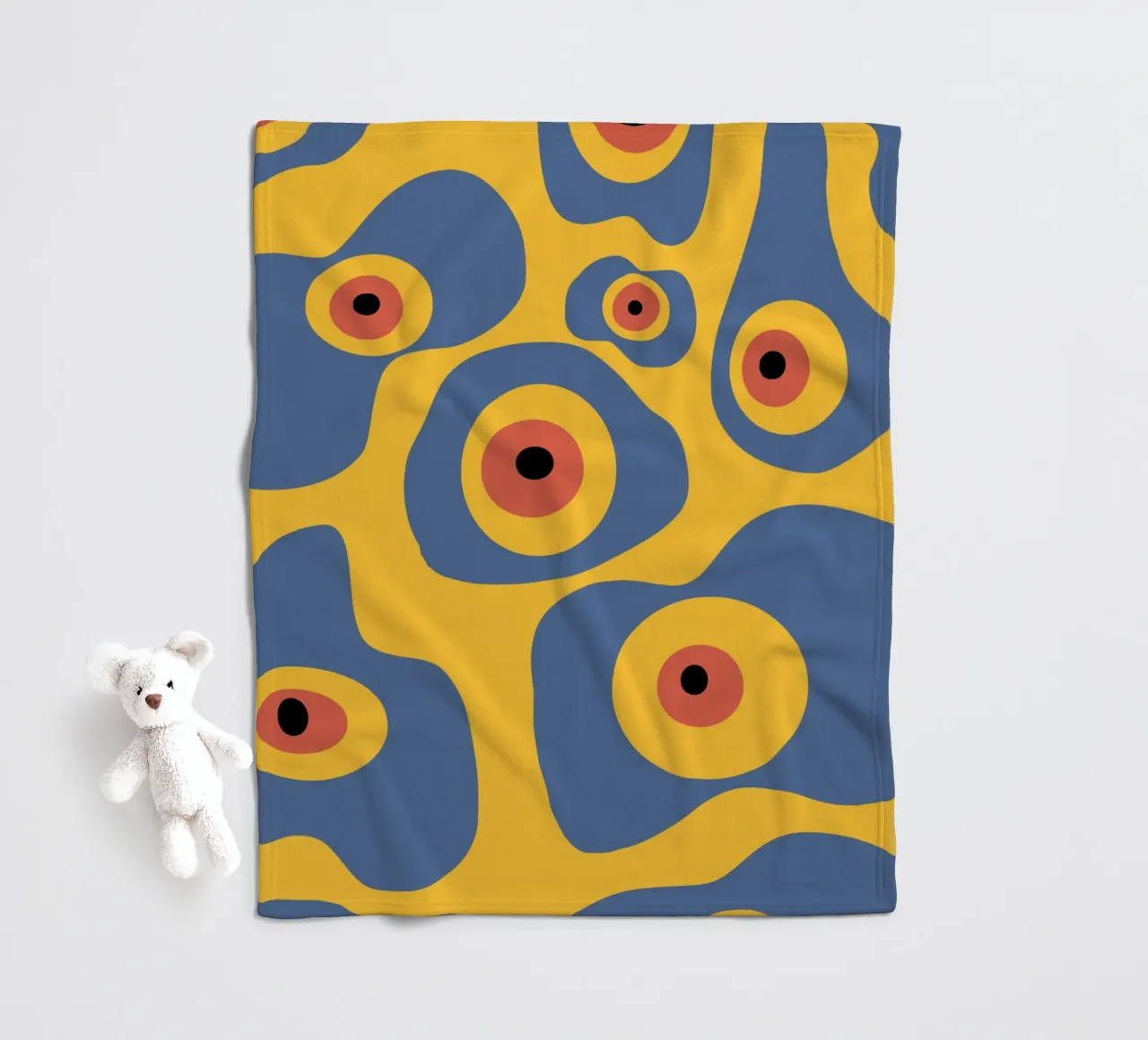 Evil eye pattern Fleecedecke von Little Dean