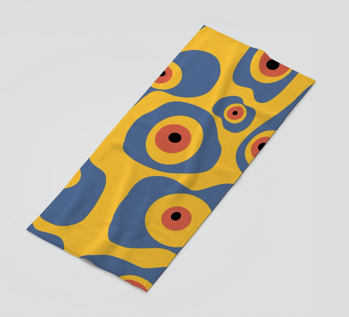 Evil eye pattern beach towel by Little Dean