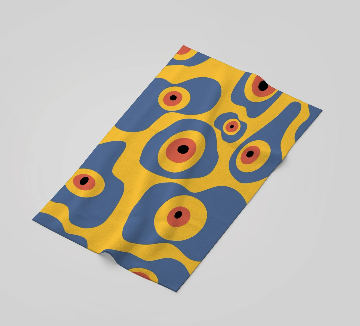Evil eye pattern beach towel by Little Dean