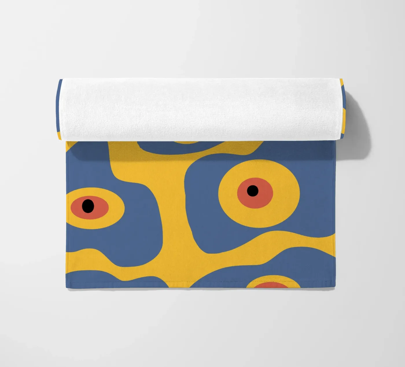 Evil eye pattern beach towel by Little Dean