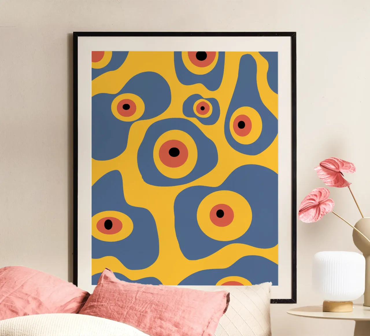 Evil eye pattern poster by Little Dean