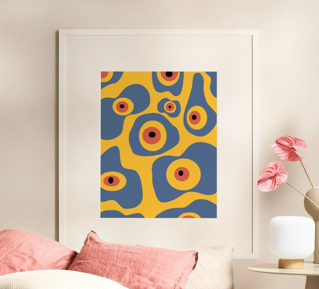 Evil eye pattern poster by Little Dean