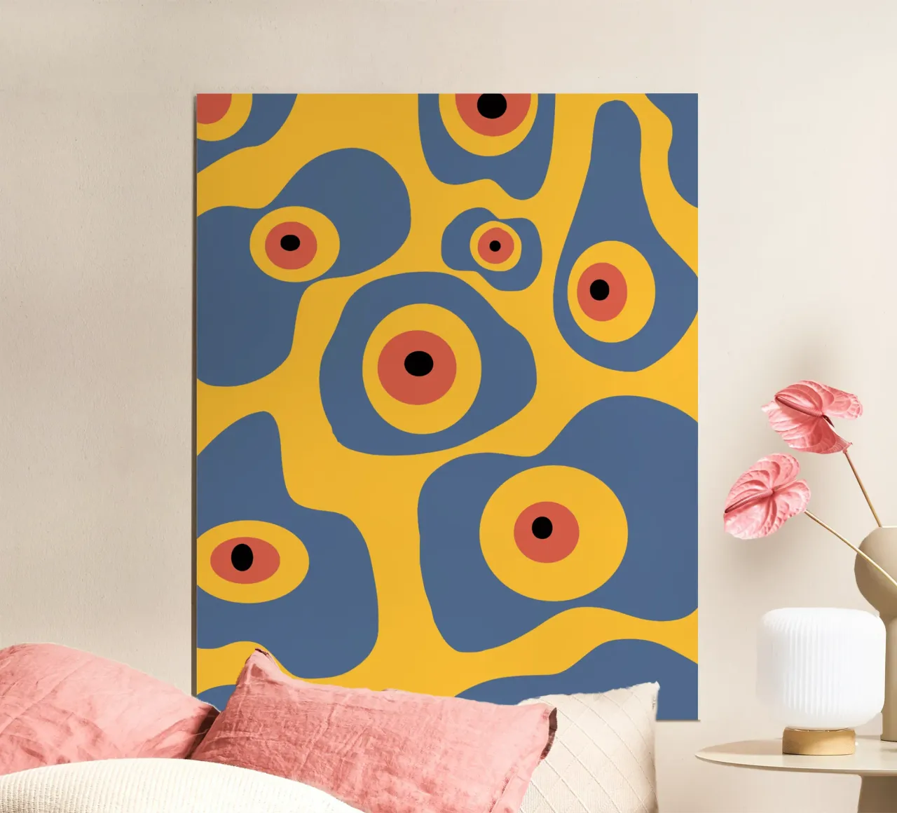 Evil eye pattern poster by Little Dean